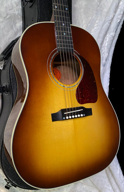 NEW! Gibson Custom Shop J-45 Koa Carpathian Spruce Acoustic-Electric Guitar - Honeyburst - Authorized Dealer - 4.4lbs - G06396