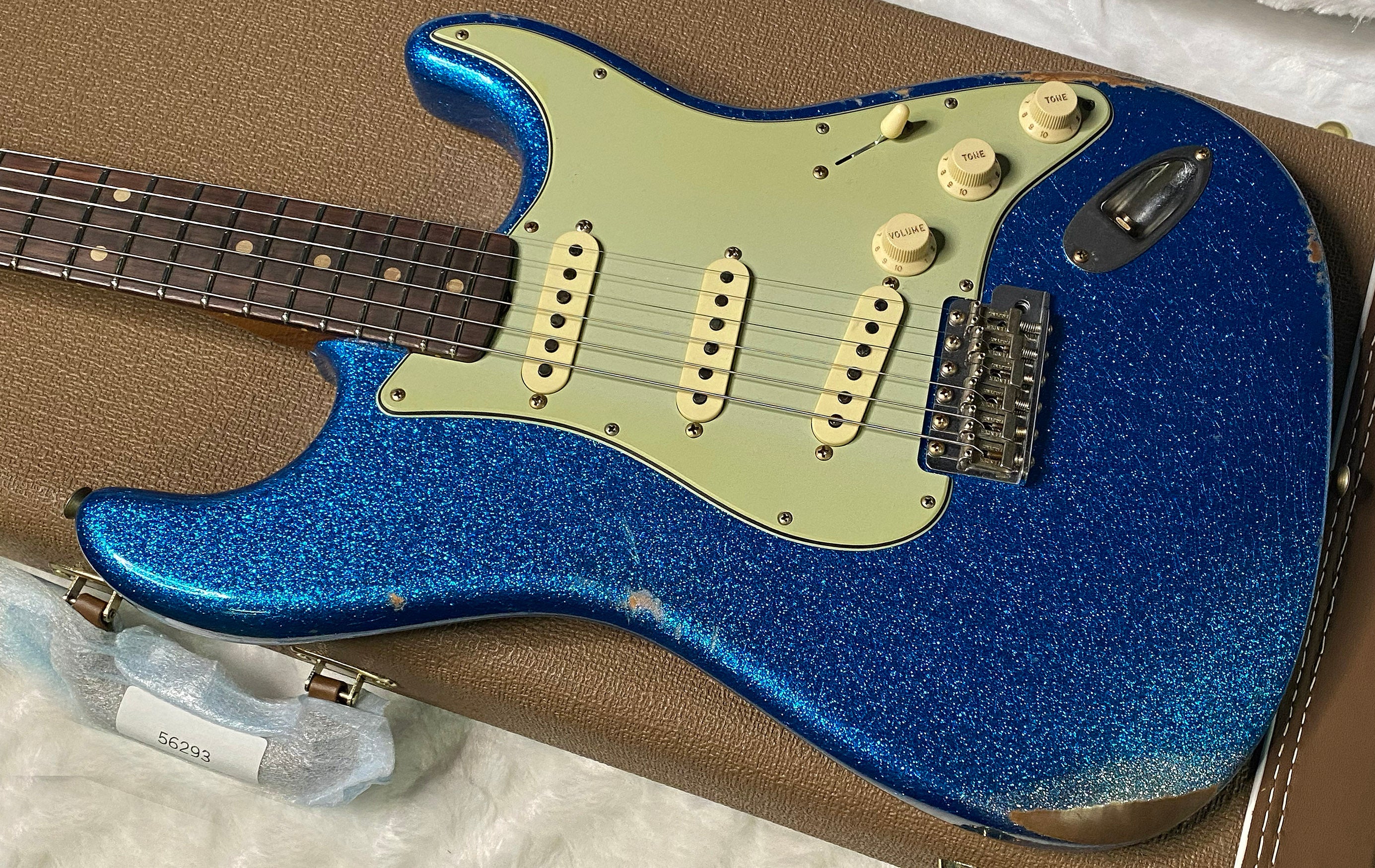 NEW ! Fender Custom Shop Limited Edition 1960's DUALMAG II Stratocaster - Journeyman Relic - Aged Blue Sparkle Finish - AAA Rosewood Board - Authorized Dealer - 7.9lbs - G07110