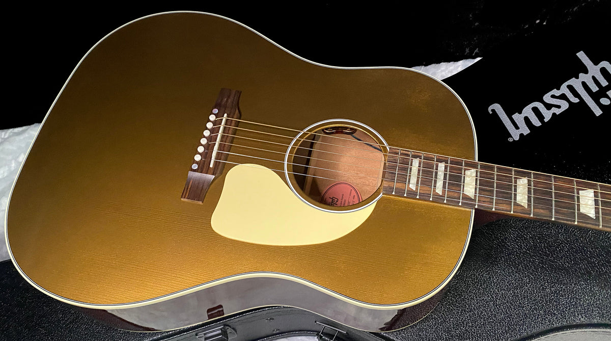 NEW! Gibson Acoustic J-45 Gold Top Acoustic-Electric Guitar - Gold Top - Custom Shop - Limited Edition - 4.35lbs - Authorized Dealer - G07816