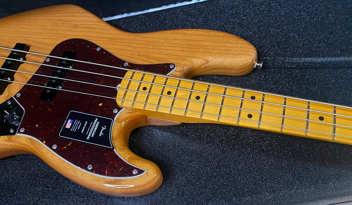 NEW ! Fender American Professional Jazz Bass Maple Fingerboard - Ash Body - Natural Finish - 8.8lbs - Authorized Dealer - In-Stock! G07810