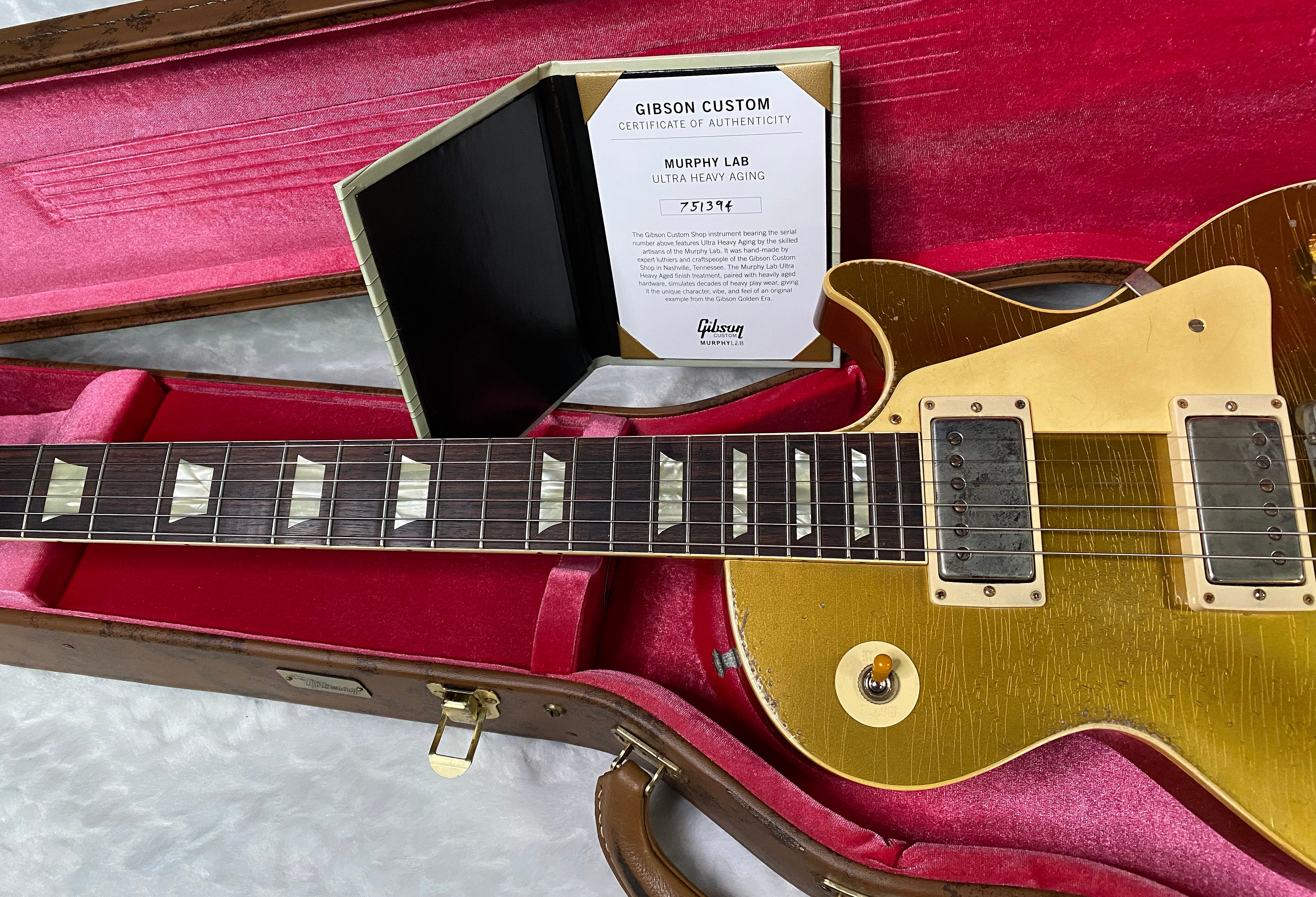 NEW! Gibson Custom Shop '57 Les Paul Gold Top Reissue Ultra Heavy Murphy Lab - Authorized Dealer - ONLY 8.5 lbs! - G06413
