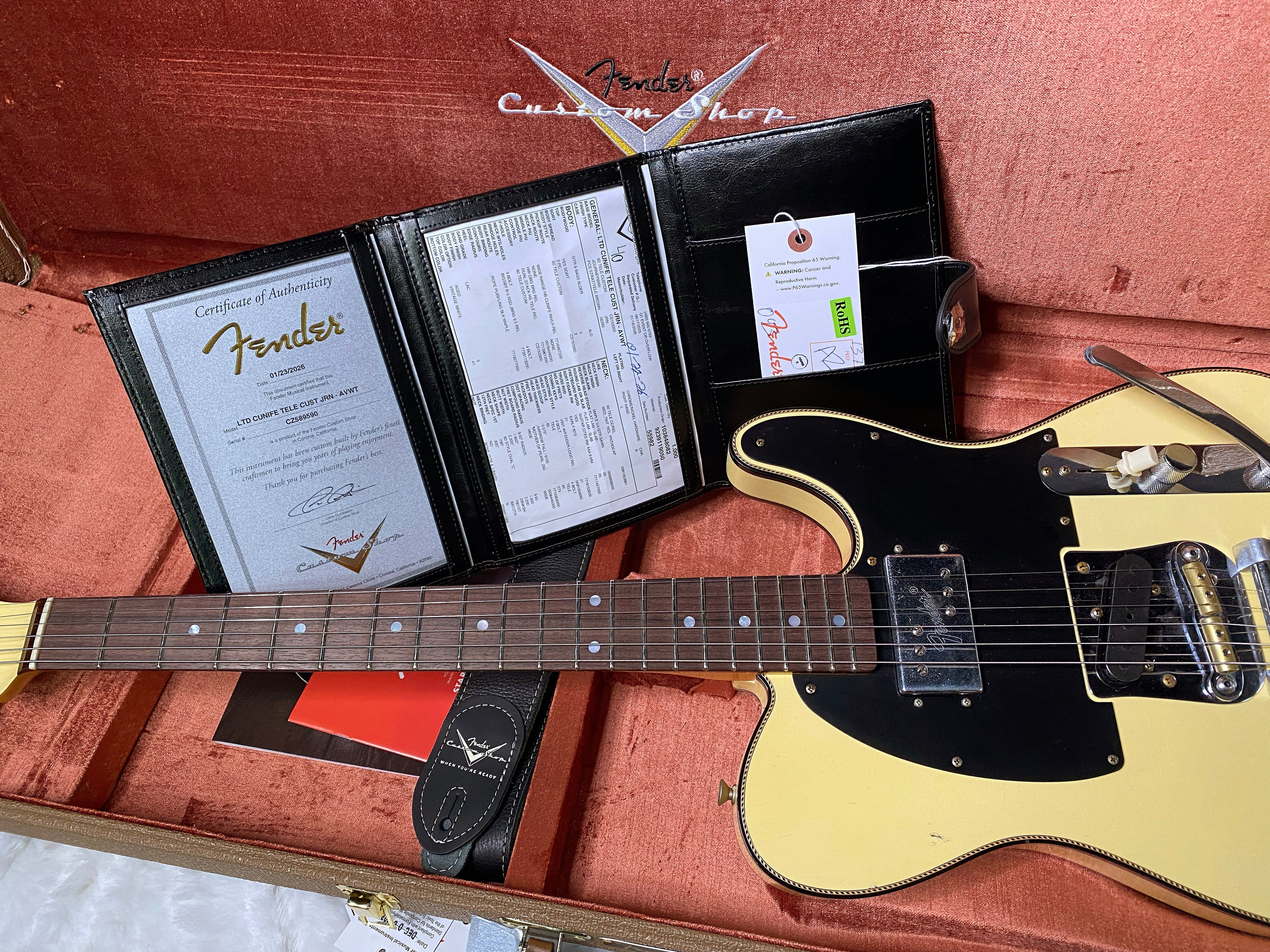 NEW! Fender Limited Edition Cunife Telecaster Custom Journeyman Relic - Aged Vintage White Finish - Authorized Dealer - 8.6lbs - G07111