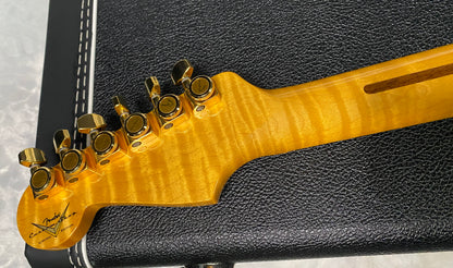 NEW! Fender Limited Edition Custom Deluxe AAA Flame Stratocaster - Hand Wound Pick-Ups - Gold Hardware - Aged Cherry Sunburst - 7.6lbs - Authorized Dealer - G07114 - WOW!