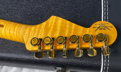 NEW! Fender Limited Edition Custom Deluxe AAA Flame Stratocaster - Hand Wound Pick-Ups - Gold Hardware - Aged Cherry Sunburst - 7.6lbs - Authorized Dealer - G07114 - WOW!
