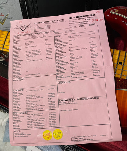 NEW! Fender Limited Edition Custom Deluxe AAA Flame Stratocaster - Hand Wound Pick-Ups - Gold Hardware - Aged Cherry Sunburst - 7.6lbs - Authorized Dealer - G07114 - WOW!