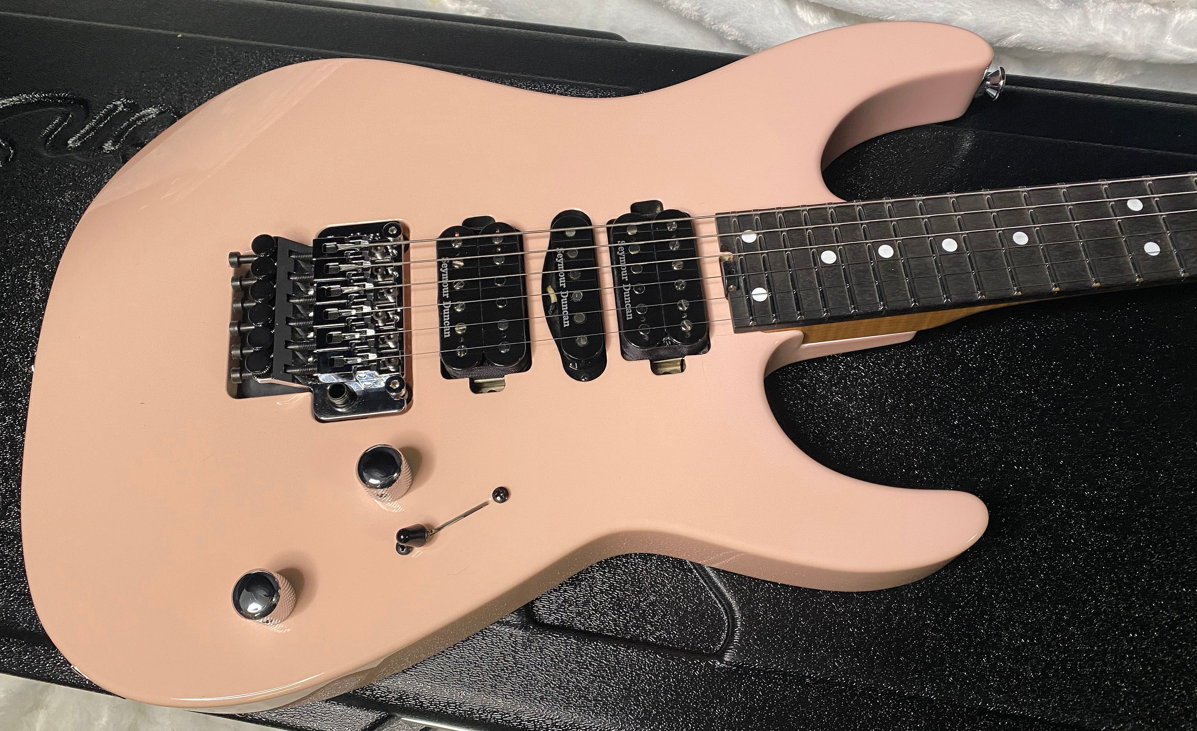 NEW ! Jackson Custom Shop Dinky HSH - Roasted Maple Neck & Ebony Fretboard - DK - Shell Pink - Authorized Dealer - 8.35 lbs - G07118