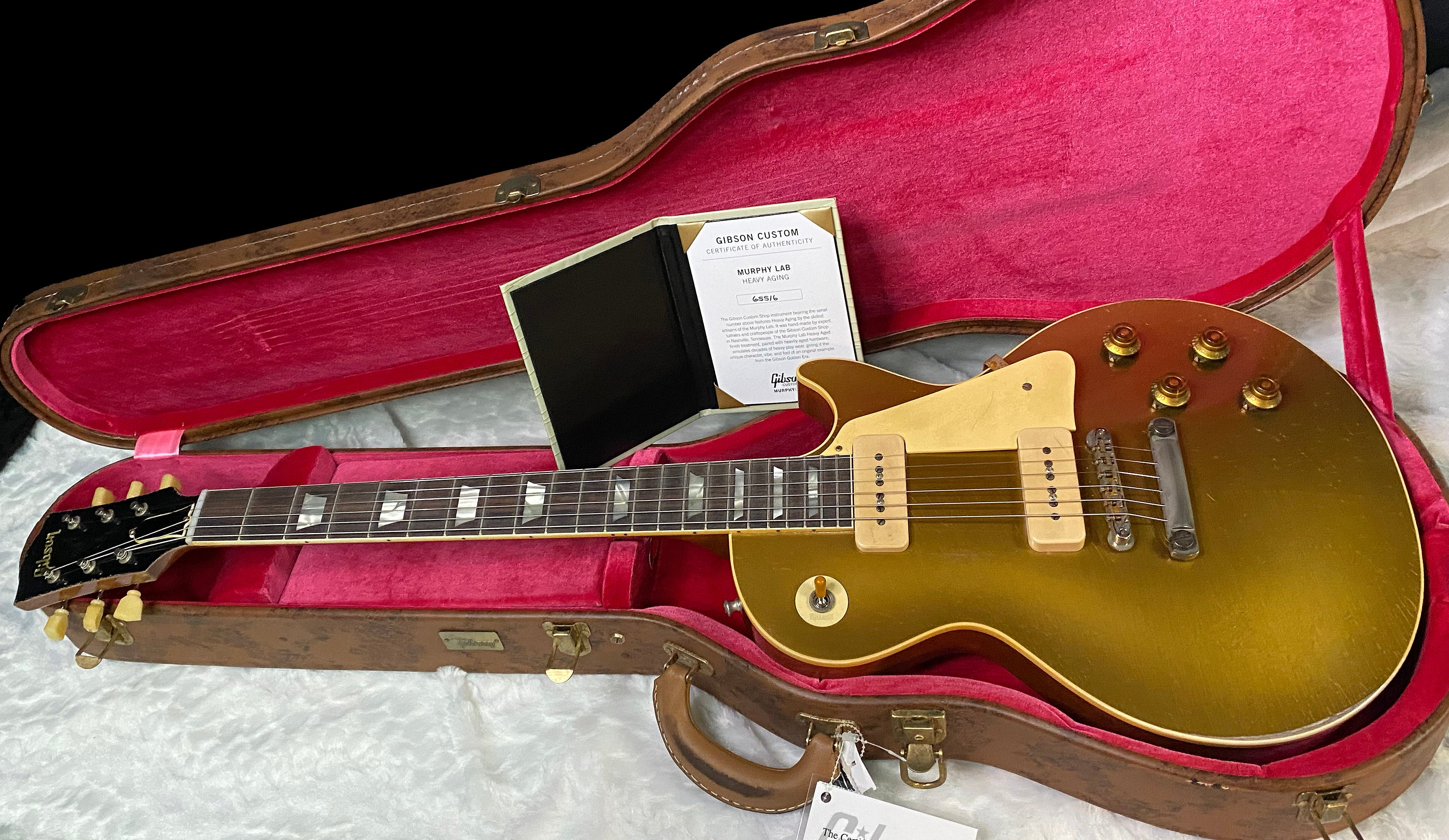 NEW ! Gibson Custom Shop 1956 Les Paul Goldtop Murphy Lab Heavy Aged Reissue - 8.9lbs - Authorized Dealer - G06405