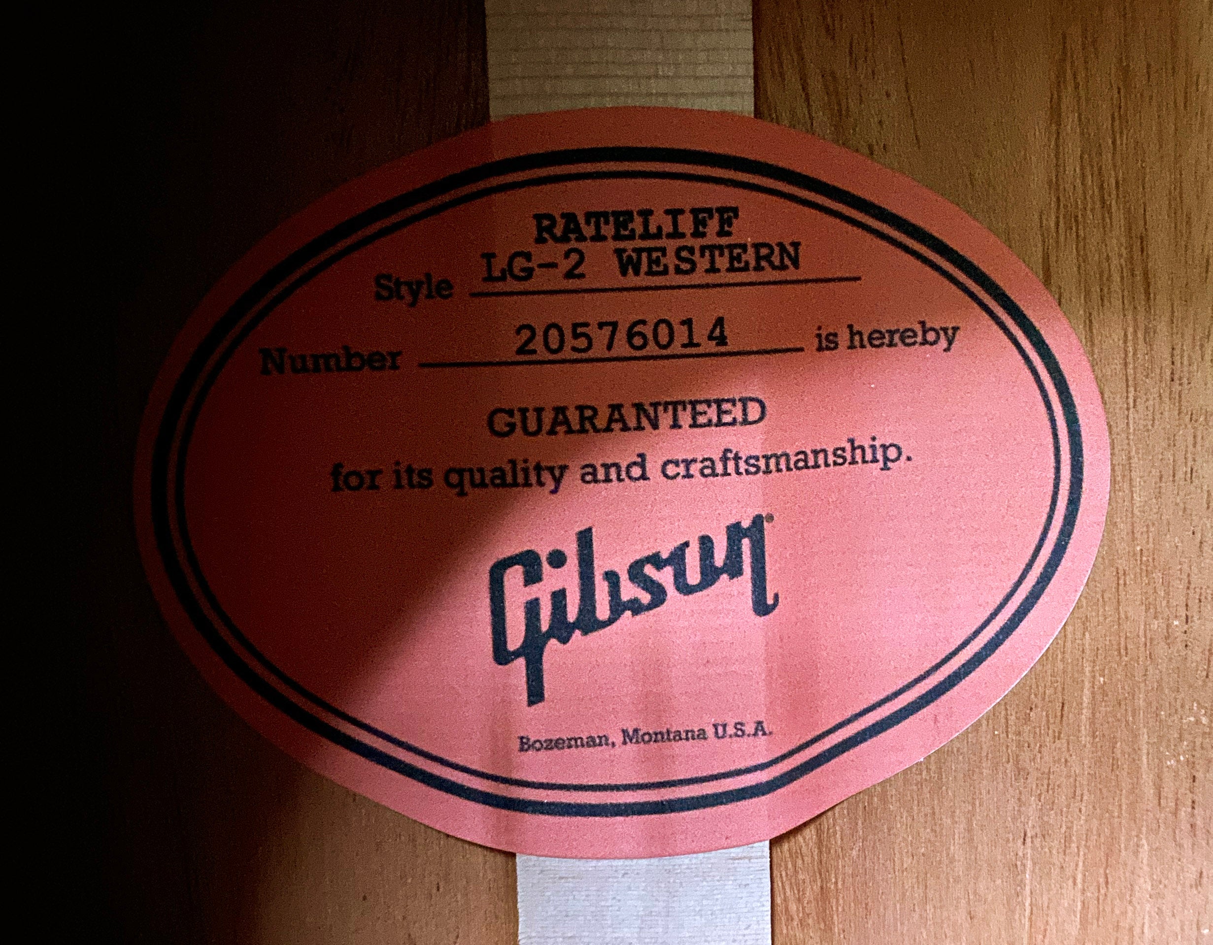 NEW ! Gibson Acoustic Nathaniel Rateliff LG-2 Western-Vintage Sunburst - Authorized Dealer - In-Stock! 3.8 lbs - G07126