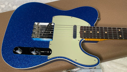 NEW! Fender Custom Shop Flamethrower Telecaster Custom - NOS - Modern Specs - Texas Special Pick-Ups - AAAA Flamed Neck - Blue Sparkle - Authorized Dealer - 7.8 lbs - G07121