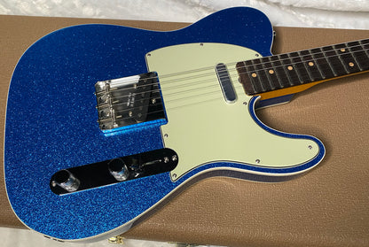 NEW! Fender Custom Shop Flamethrower Telecaster Custom - NOS - Modern Specs - Texas Special Pick-Ups - AAAA Flamed Neck - Blue Sparkle - Authorized Dealer - 7.8 lbs - G07121