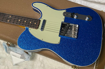 NEW! Fender Custom Shop Flamethrower Telecaster Custom - NOS - Modern Specs - Texas Special Pick-Ups - AAAA Flamed Neck - Blue Sparkle - Authorized Dealer - 7.8 lbs - G07121