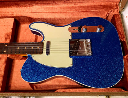 NEW! Fender Custom Shop Flamethrower Telecaster Custom - NOS - Modern Specs - Texas Special Pick-Ups - AAAA Flamed Neck - Blue Sparkle - Authorized Dealer - 7.8 lbs - G07121