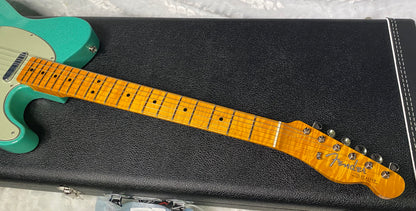 NEW! Fender Custom Shop Flamethrower Telecaster Custom - NOS - Modern Specs - Texas Special Pick-Ups - AAAA Flamed Neck - Seafoam Green Sparkle - Authorized Dealer - 7.6lbs - G07120