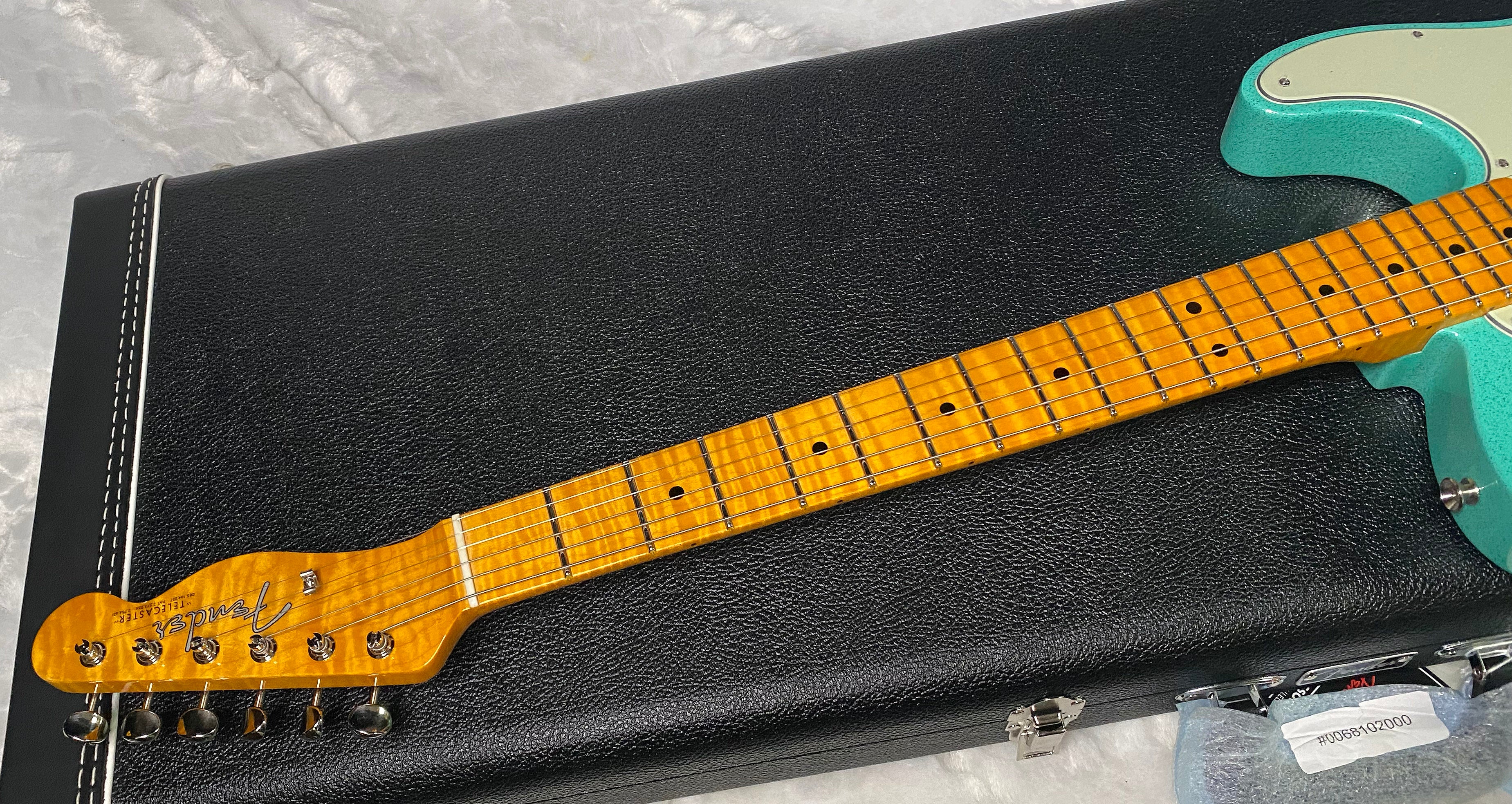 NEW! Fender Custom Shop Flamethrower Telecaster Custom - NOS - Modern Specs - Texas Special Pick-Ups - AAAA Flamed Neck - Seafoam Green Sparkle - Authorized Dealer - 7.6lbs - G07120