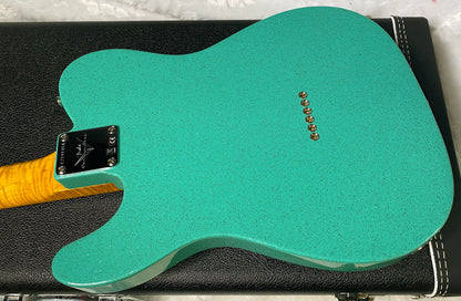 NEW! Fender Custom Shop Flamethrower Telecaster Custom - NOS - Modern Specs - Texas Special Pick-Ups - AAAA Flamed Neck - Seafoam Green Sparkle - Authorized Dealer - 7.6lbs - G07120