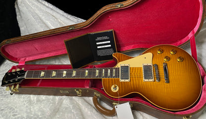 NEW ! Gibson Custom Shop 1959 Les Paul - Golden Poppy Burst - Authorized Dealer - Hand Picked Curly Maple Flame Top - MONSTER TOP VOS - 8.9 lbs - G06467