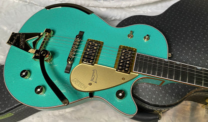 NEW! Gretsch G6134CS-59 Penguin - Bigsby - Master Built - Gonzalo Madrigal - Seafoam Green Sparkle - Authorized Dealer! RARE! Weighs 8.55 lbs - G07128