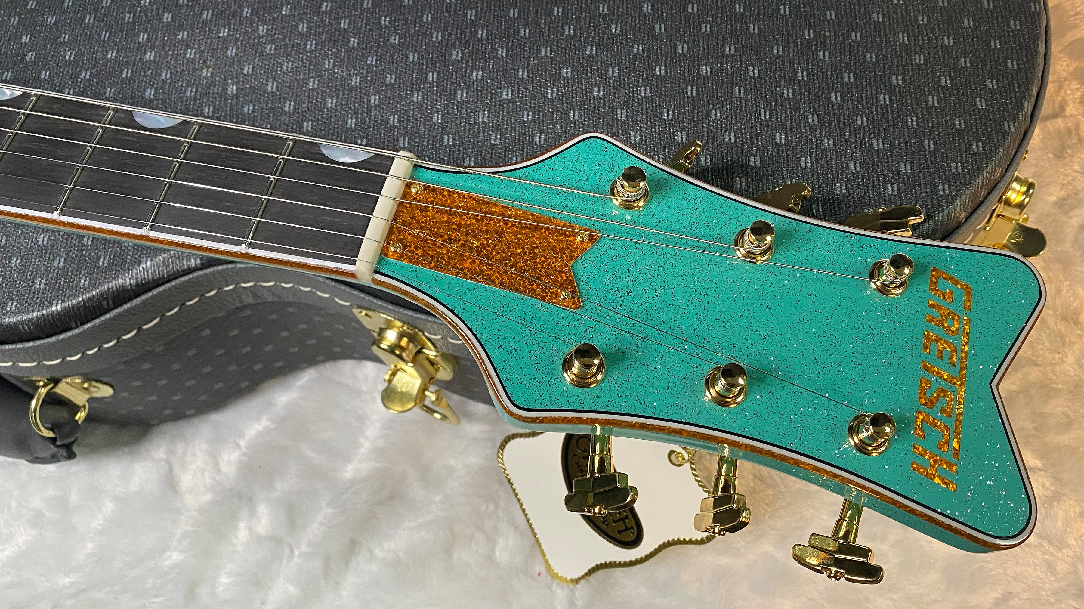 NEW! Gretsch G6134CS-59 Penguin - Bigsby - Master Built - Gonzalo Madrigal - Seafoam Green Sparkle - Authorized Dealer! RARE! Weighs 8.55 lbs - G07128