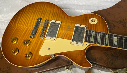 NEW ! Gibson Custom Shop 1959 Les Paul - Golden Poppy Burst - Authorized Dealer - Hand Picked KILLER Flame Top - MONSTER TOP VOS - 8.9 lbs - G06461