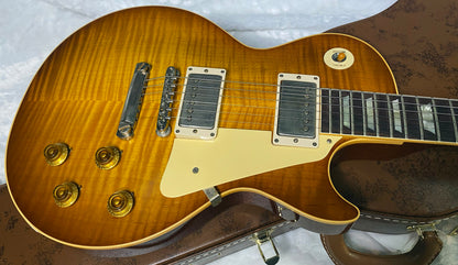 NEW ! Gibson Custom Shop 1959 Les Paul - Golden Poppy Burst - Authorized Dealer - Hand Picked KILLER Flame Top - MONSTER TOP VOS - 8.9 lbs - G06461