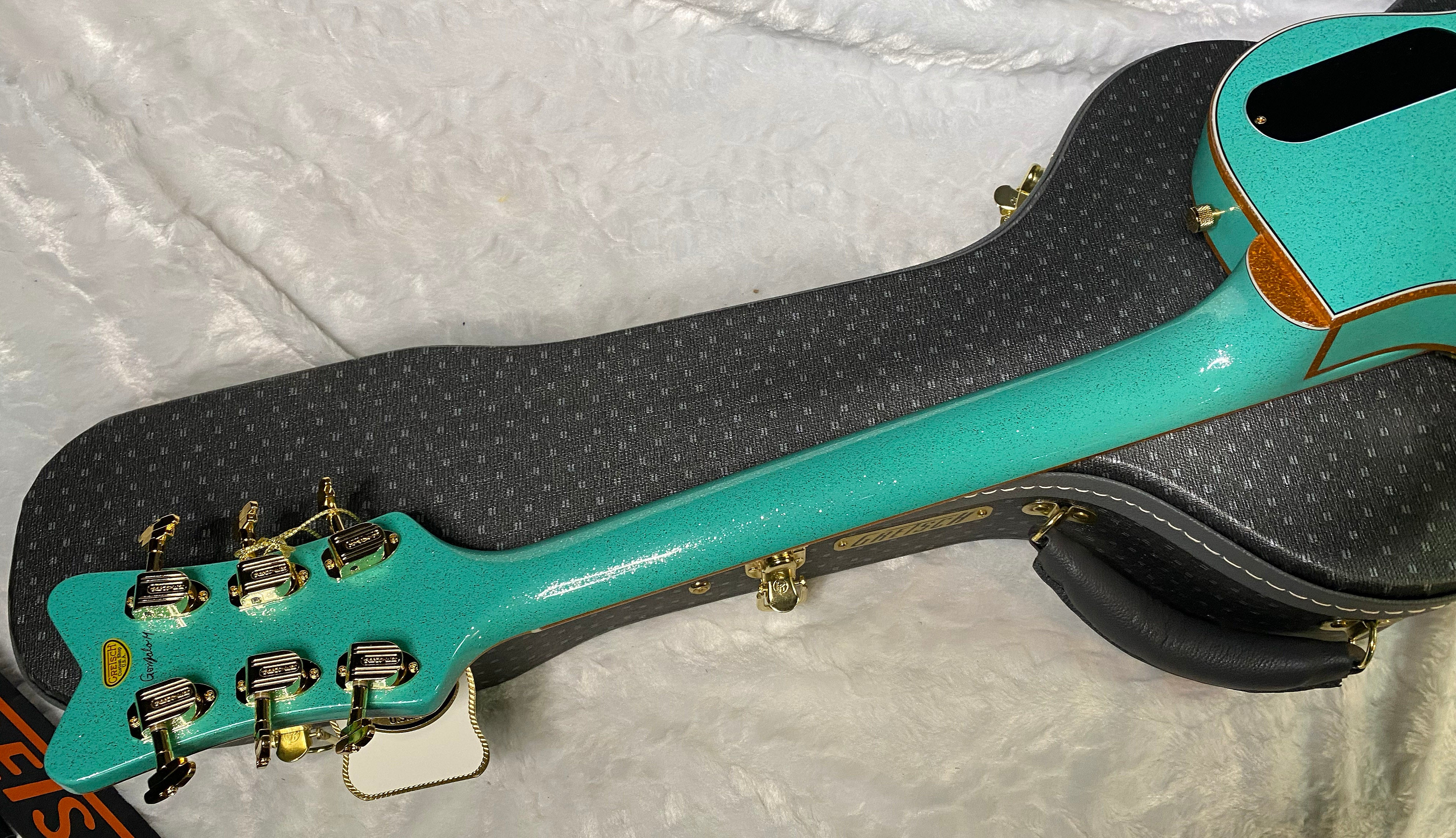 NEW! Gretsch G6134CS-59 Penguin - Bigsby - Master Built - Gonzalo Madrigal - Seafoam Green Sparkle - Authorized Dealer! RARE! Weighs 8.55 lbs - G07128