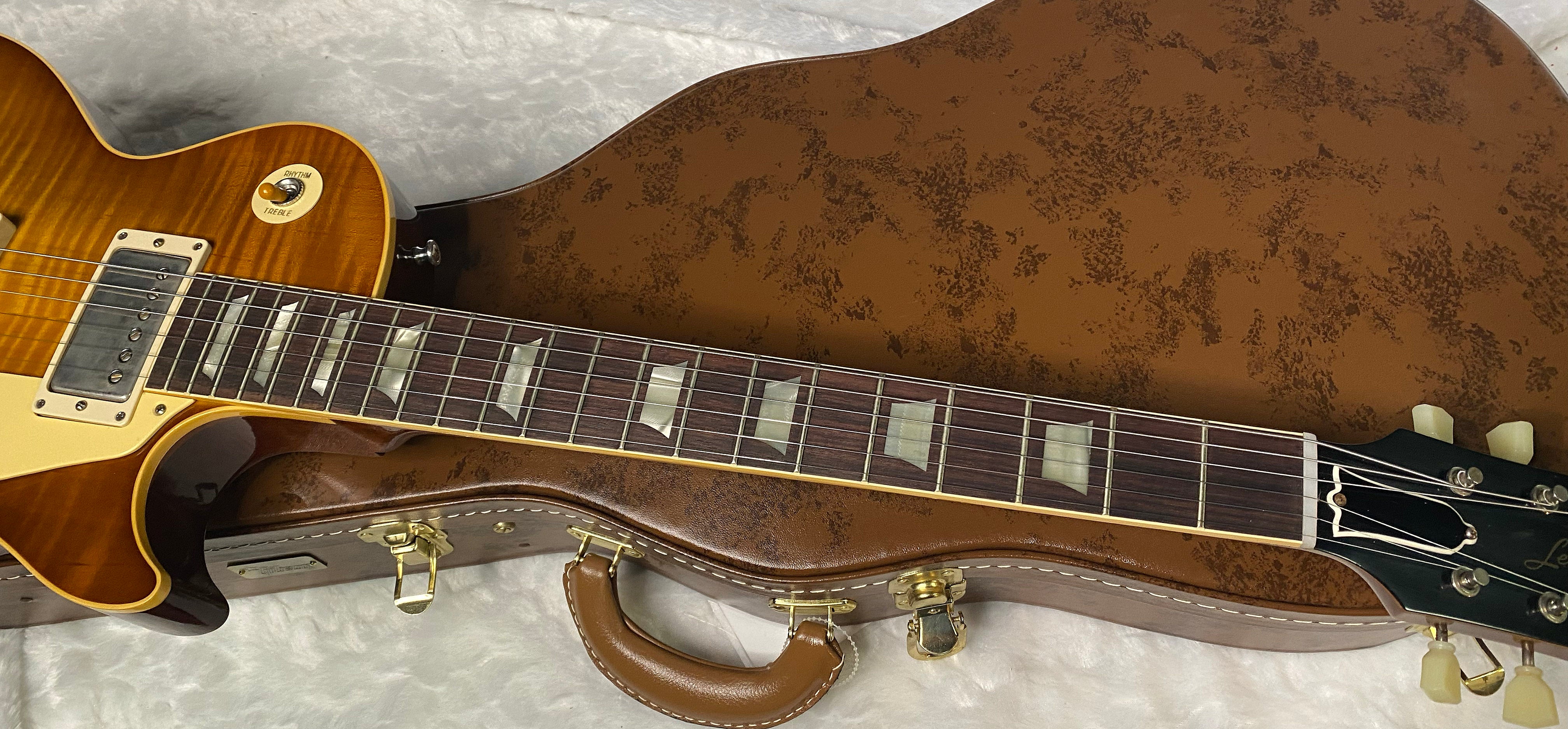 NEW ! Gibson Custom Shop 1959 Les Paul - Golden Poppy Burst - Authorized Dealer - Hand Picked KILLER Flame Top - MONSTER TOP VOS - 8.9 lbs - G06461