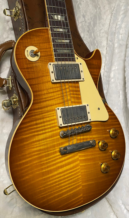 NEW ! Gibson Custom Shop 1959 Les Paul - Golden Poppy Burst - Authorized Dealer - Hand Picked KILLER Flame Top - MONSTER TOP VOS - 8.9 lbs - G06461