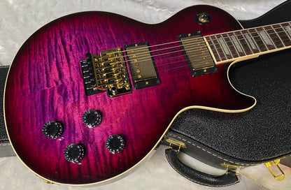 NEW! Gibson Custom Les Paul Axcess Standard Figured Top Floyd Rose Electric Guitar - Greatest Hits II - Authorized Dealer - Tri-Berry Burst - WOW! 8.35lbs - G07129