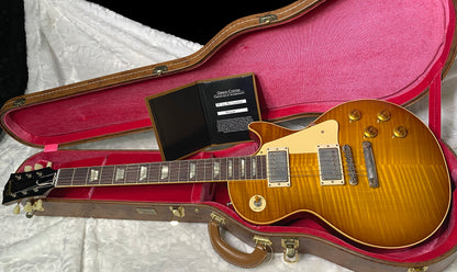 NEW ! Gibson Custom Shop 1959 Les Paul - Golden Poppy Burst - Authorized Dealer - Hand Picked KILLER Flame Top - MONSTER TOP VOS - 8.9 lbs - G06461