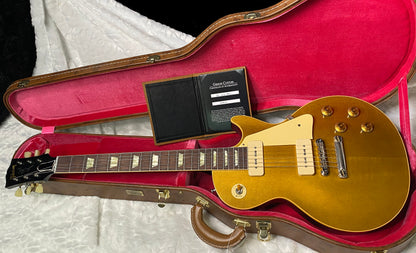 NEW! Gibson Custom Shop Dealer Select One OFF '56 Les Paul Transparent Gold VOS Finish Reissue - 8.5 lbs - Authorized Dealer - G06455