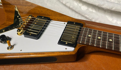 NEW! Gibson Custom 1958 Mahogany Flying V Reissue Electric Guitar - Antique Natural, VOS - WOW - Authorized Dealer - Only 6.9lbs! - G07132