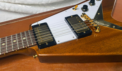 NEW! Gibson Custom 1958 Mahogany Flying V Reissue Electric Guitar - Antique Natural, VOS - WOW - Authorized Dealer - Only 6.9lbs! - G07132