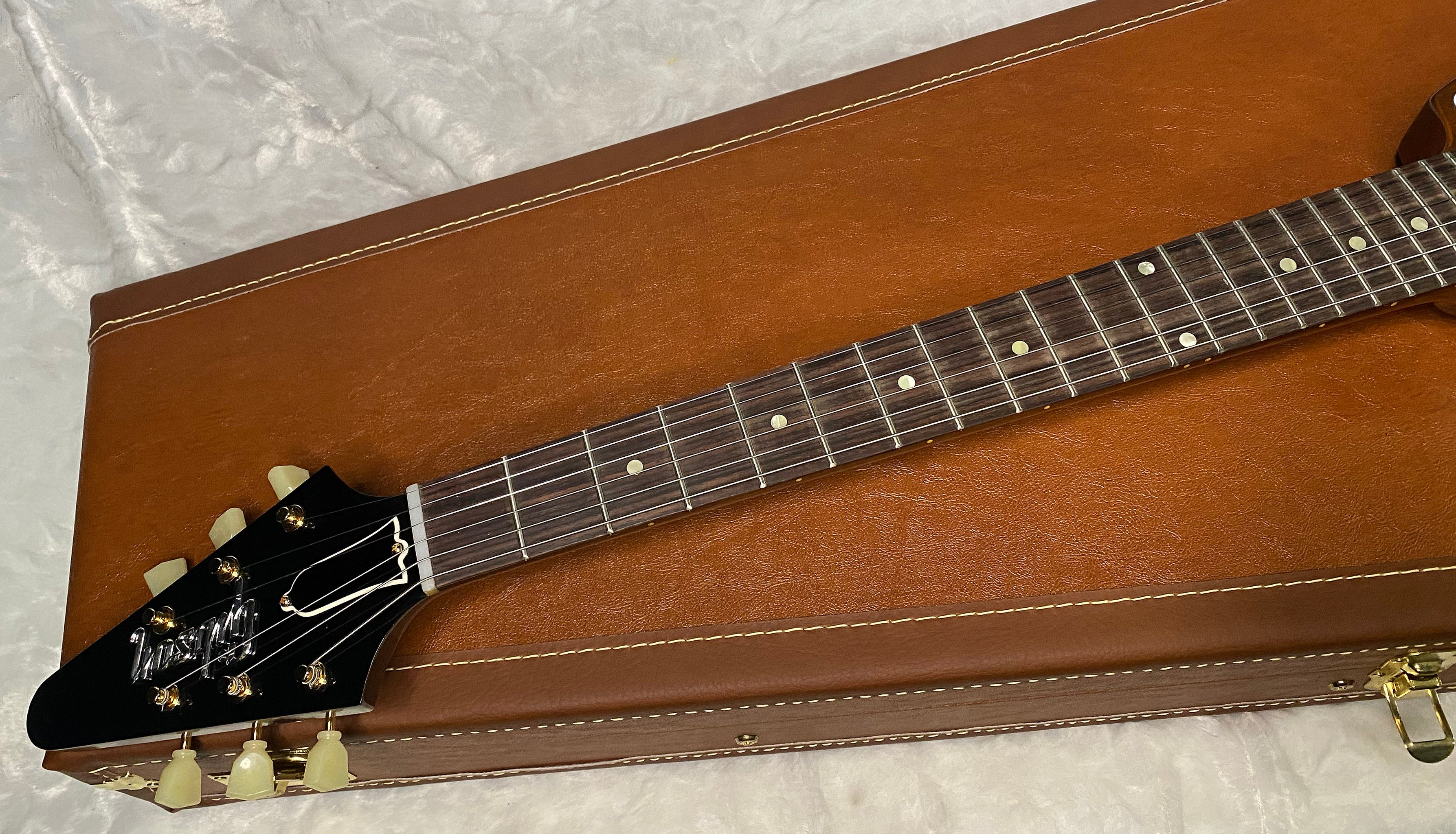 NEW! Gibson Custom 1958 Mahogany Flying V Reissue Electric Guitar - Antique Natural, VOS - WOW - Authorized Dealer - Only 6.9lbs! - G07132