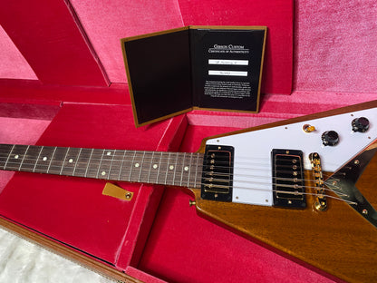 NEW! Gibson Custom 1958 Mahogany Flying V Reissue Electric Guitar - Antique Natural, VOS - WOW - Authorized Dealer - Only 6.9lbs! - G07132