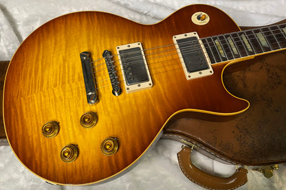 NEW ! Gibson Custom Shop 1959 Les Paul - Slow Iced Tea Fade - Authorized Dealer - Hand Picked Reverse Chevron Quilt / Flame Top - VOS - 8.7 lbs - G06431