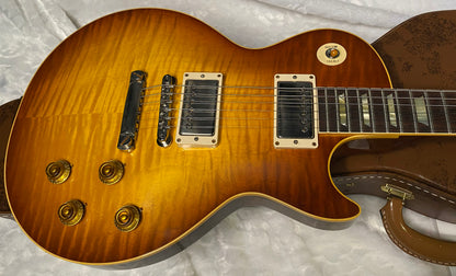 NEW ! Gibson Custom Shop 1959 Les Paul - Slow Iced Tea Fade - Authorized Dealer - Hand Picked Reverse Chevron Quilt / Flame Top - VOS - 8.7 lbs - G06431