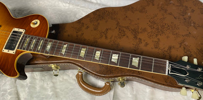 NEW ! Gibson Custom Shop 1959 Les Paul - Slow Iced Tea Fade - Authorized Dealer - Hand Picked Reverse Chevron Quilt / Flame Top - VOS - 8.7 lbs - G06431