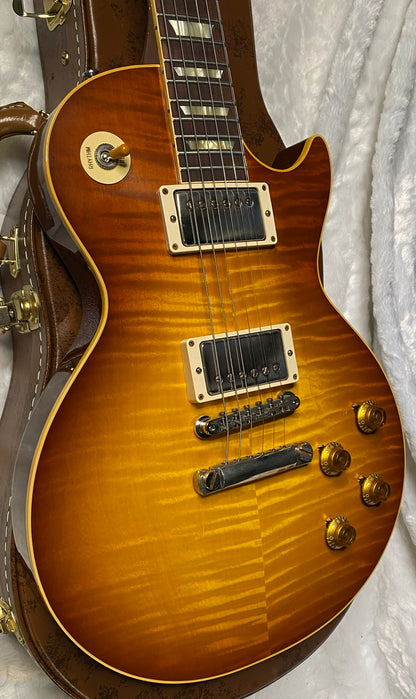 NEW ! Gibson Custom Shop 1959 Les Paul - Slow Iced Tea Fade - Authorized Dealer - Hand Picked Reverse Chevron Quilt / Flame Top - VOS - 8.7 lbs - G06431