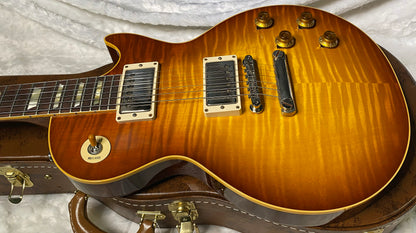 NEW ! Gibson Custom Shop 1959 Les Paul - Slow Iced Tea Fade - Authorized Dealer - Hand Picked Reverse Chevron Quilt / Flame Top - VOS - 8.7 lbs - G06431