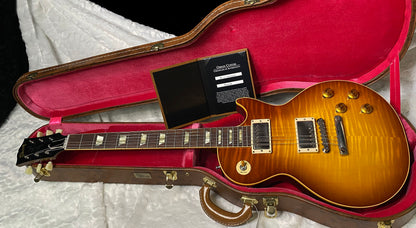 NEW ! Gibson Custom Shop 1959 Les Paul - Slow Iced Tea Fade - Authorized Dealer - Hand Picked Reverse Chevron Quilt / Flame Top - VOS - 8.7 lbs - G06431