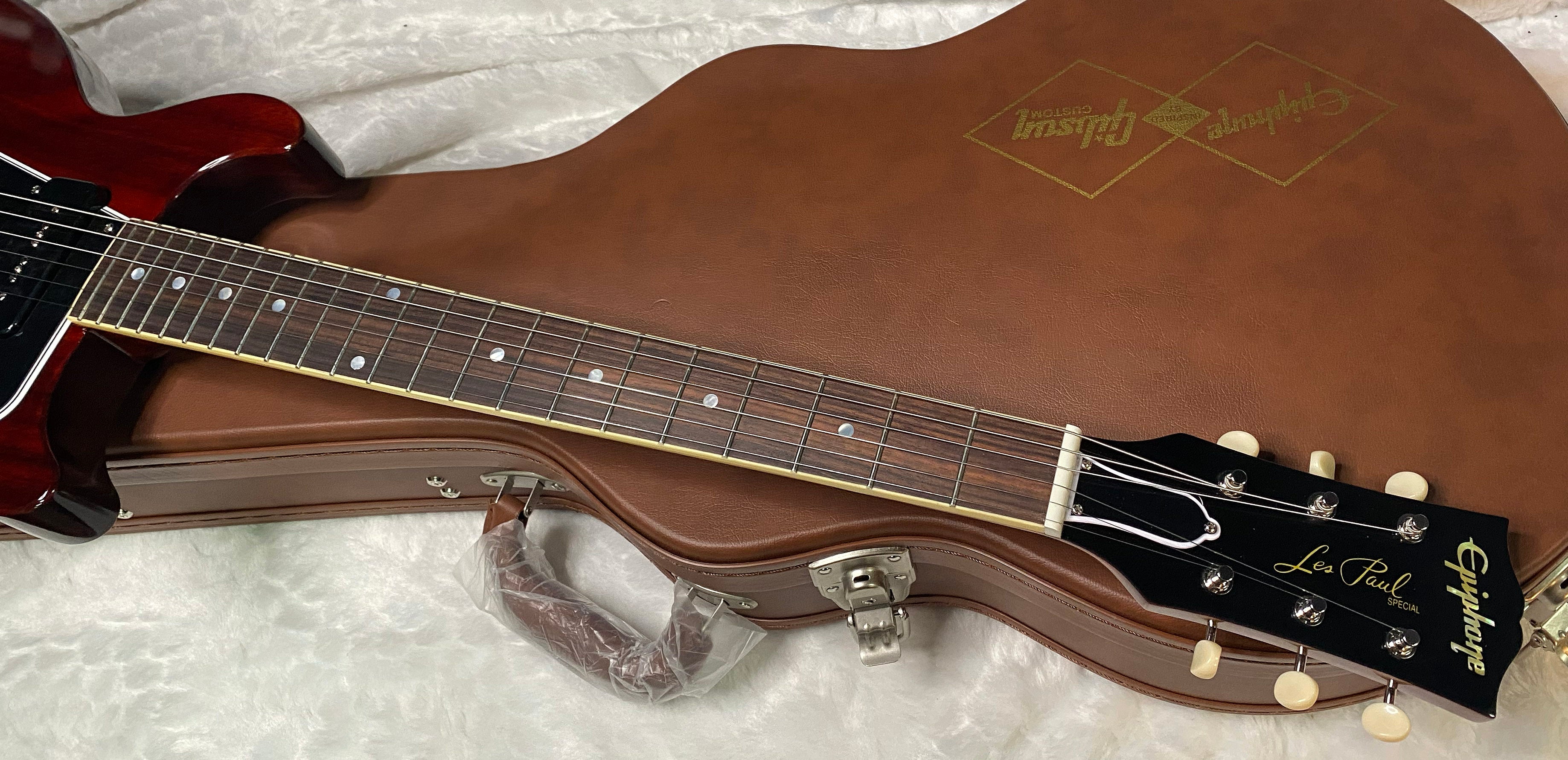 NEW Epiphone Inspired by Gibson 1960 Les Paul Special Double Cut Reissue Electric Guitar - Vintage Cherry - 7.1lbs - Authorized Dealer - G07147