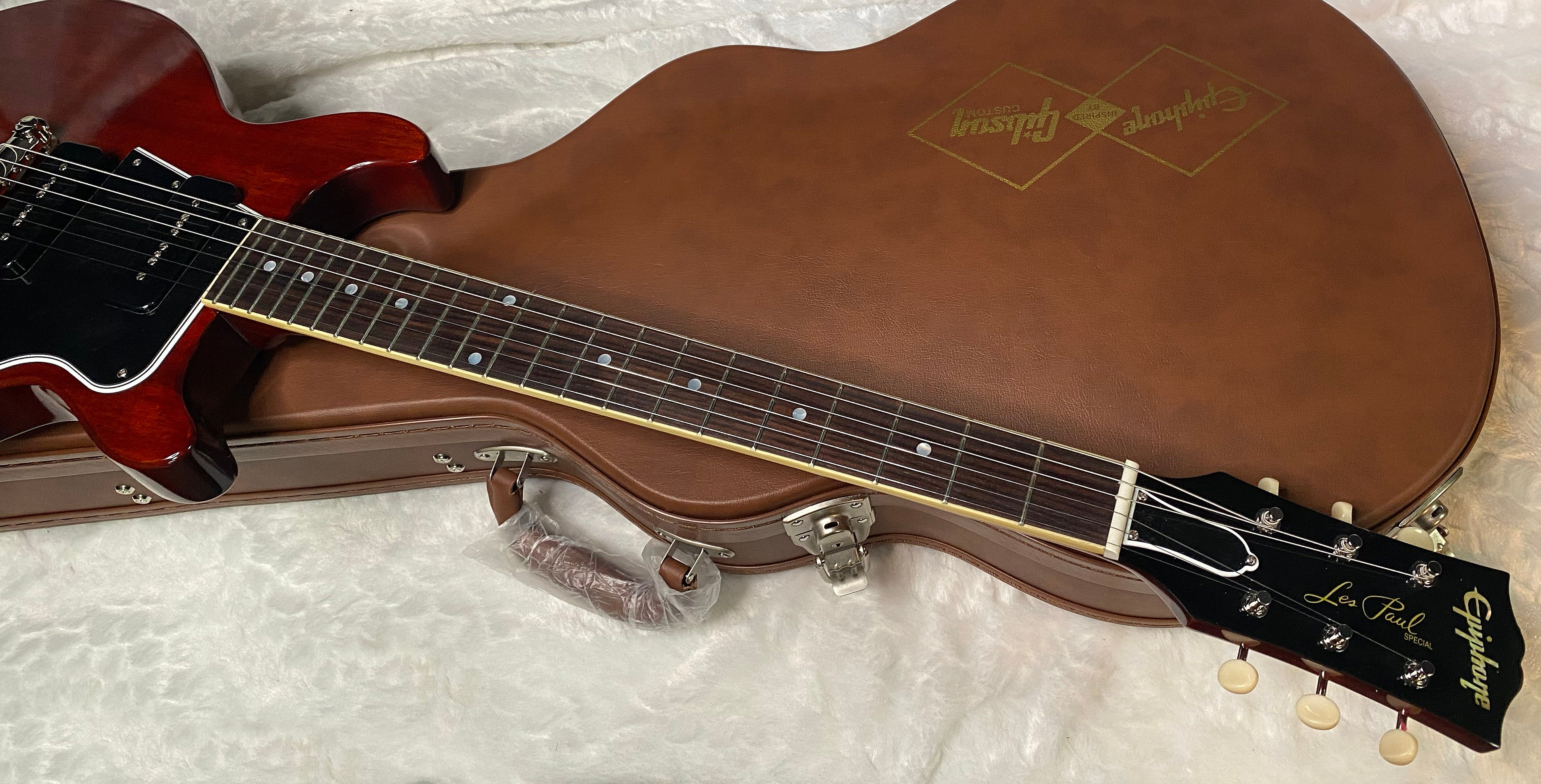NEW Epiphone Inspired by Gibson 1960 Les Paul Special Double Cut Reissue Electric Guitar - Vintage Cherry - 7.25 lbs - Authorized Dealer - G07149