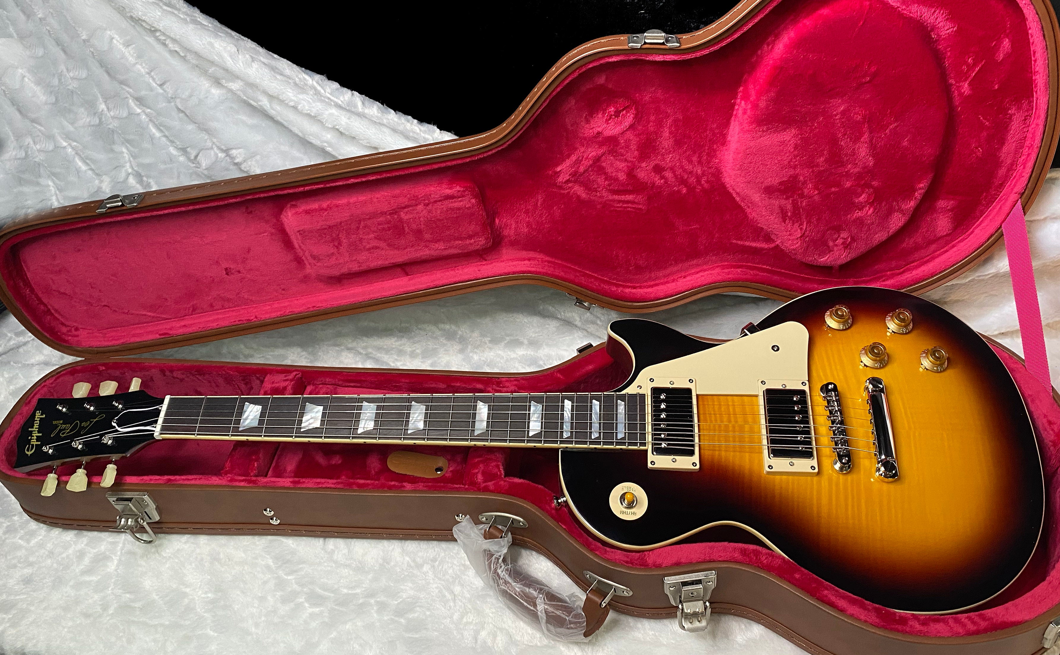 NEW ! Epiphone 1959 Les Paul Standard Reissue Electric Guitar - Dark Burst - Flame Top - 10.1 lbs - Authorized Dealer - G07146