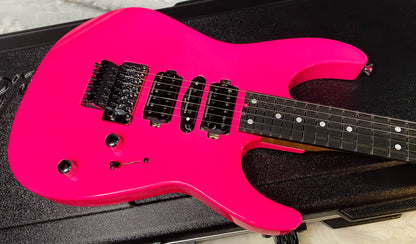 NEW ! Jackson Custom Shop Dinky HSH - Roasted Maple Neck & Ebony Fretboard - DK - Neon Pink - Authorized Dealer - 8.1 lbs - G07143