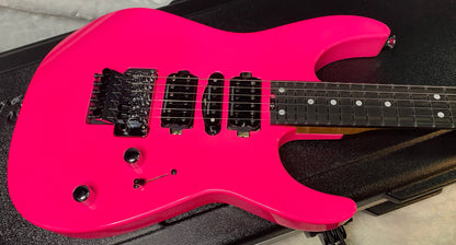 NEW ! Jackson Custom Shop Dinky HSH - Roasted Maple Neck & Ebony Fretboard - DK - Neon Pink - Authorized Dealer - 8.1 lbs - G07143