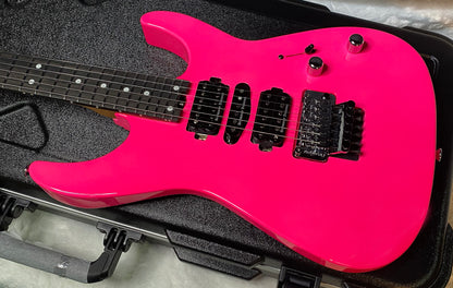 NEW ! Jackson Custom Shop Dinky HSH - Roasted Maple Neck & Ebony Fretboard - DK - Neon Pink - Authorized Dealer - 8.1 lbs - G07143