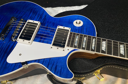 NEW! Gibson Custom Les Paul Standard Electric Guitar - Trans Blue - 9.7lbs - Authorized Dealer - G07878