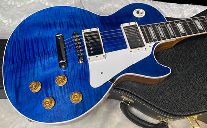 NEW! Gibson Custom Les Paul Standard Electric Guitar - Trans Blue - 9.7lbs - Authorized Dealer - G07878
