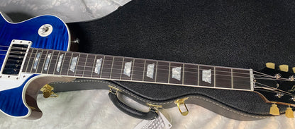 NEW! Gibson Custom Les Paul Standard Electric Guitar - Trans Blue - 9.7lbs - Authorized Dealer - G07878