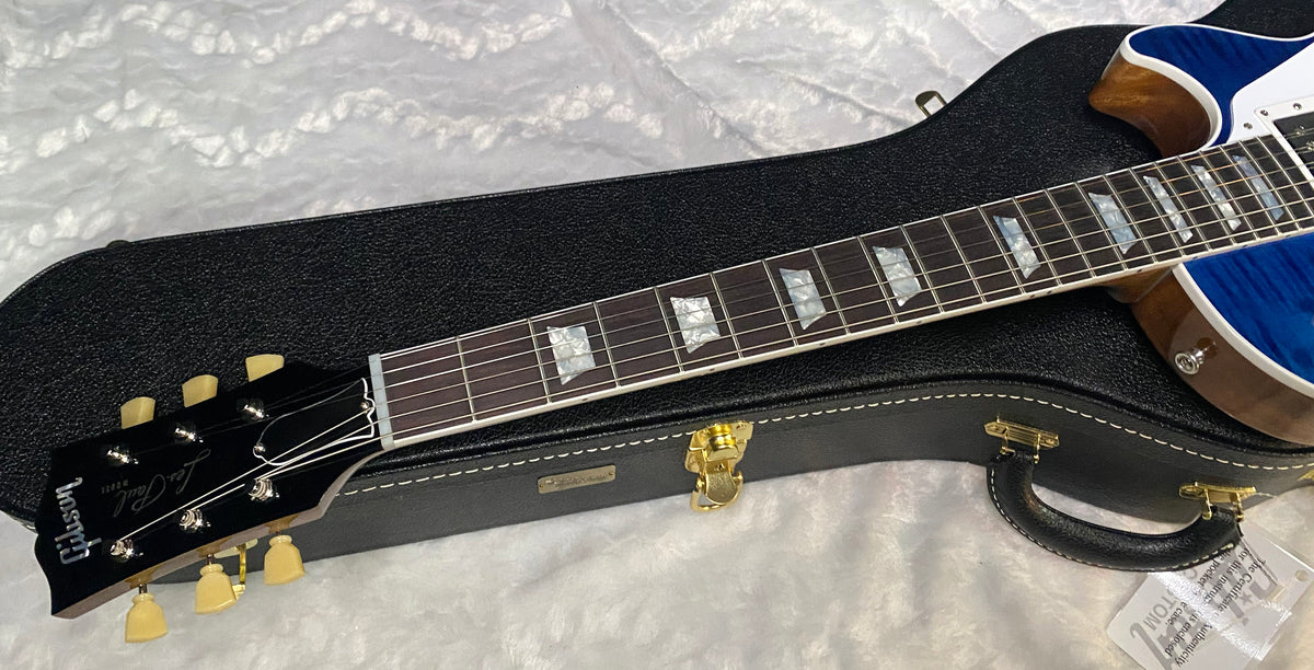 NEW! Gibson Custom Les Paul Standard Electric Guitar - Trans Blue - 9.7lbs - Authorized Dealer - G07878